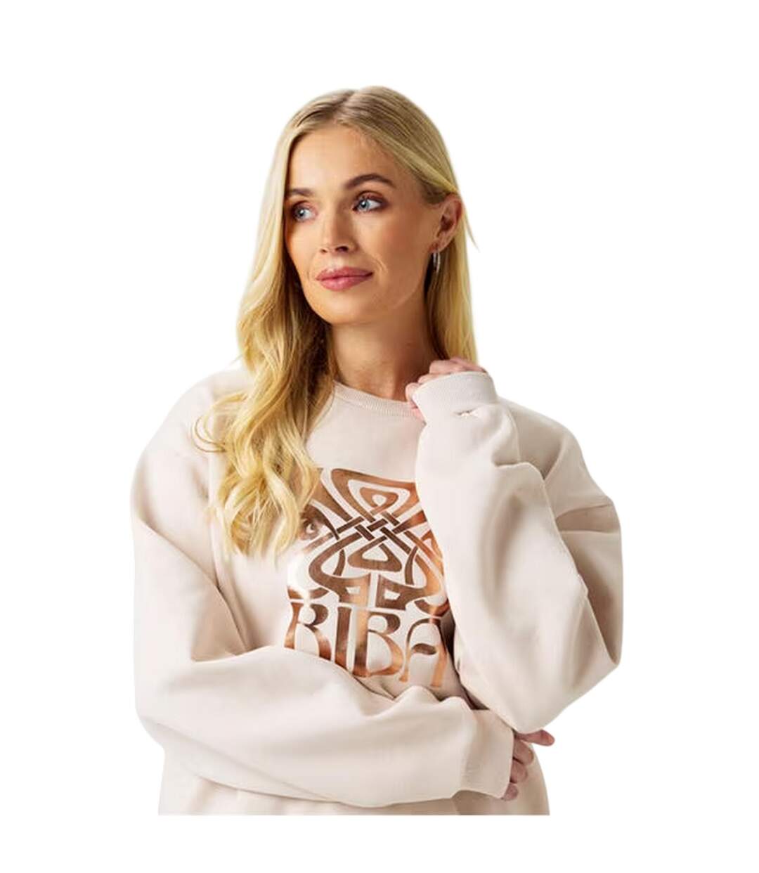 Sweat Motif/style Imprimé Graphique Femme Crème Biba-4