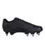 Mens Stampede Groundbreak Team Patterned Leather Soft Ground Rugby Boots Black Silver Canterbury-1