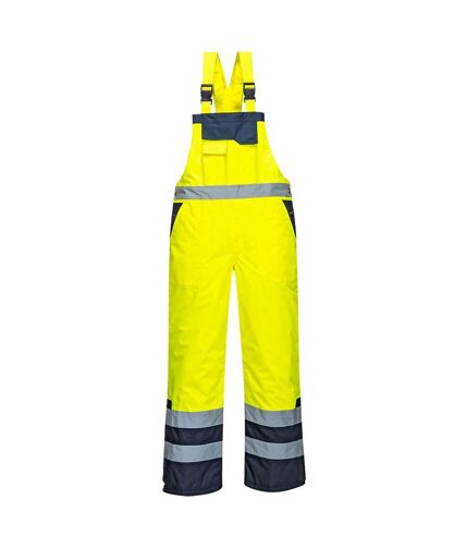 Portwest Mens Contrast High-Vis Winter Bib And Brace Overall (Yellow) - UTPW664