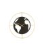 Horloge Murale Carte du Monde 90cm Noir & Or-1
