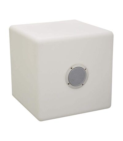 Cube tabouret led et haut parleur 40 cm