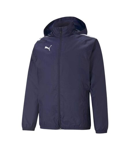 Mens Teamliga Colour Block Anorak Peacoat Black Puma