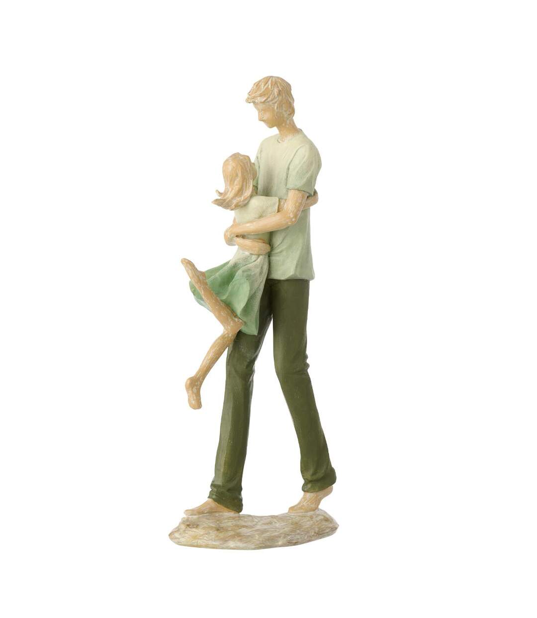 Statuette Père & Fille Matcha 35cm Vert-1