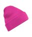 Bonnet à revers mixte fuchsia Beechfield