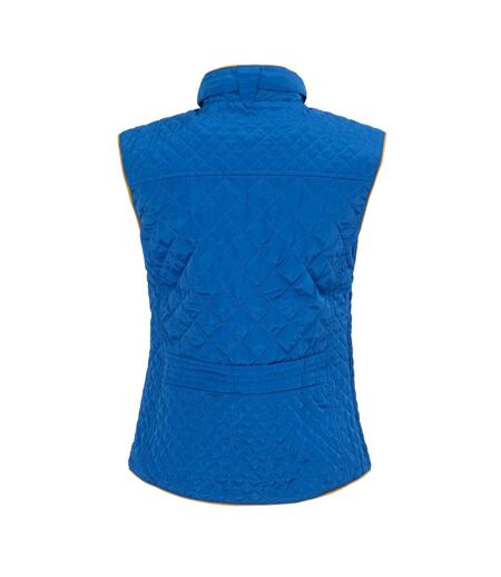 Doudoune Sans Manches Motif/style Matelassé Femme Bleu Miso