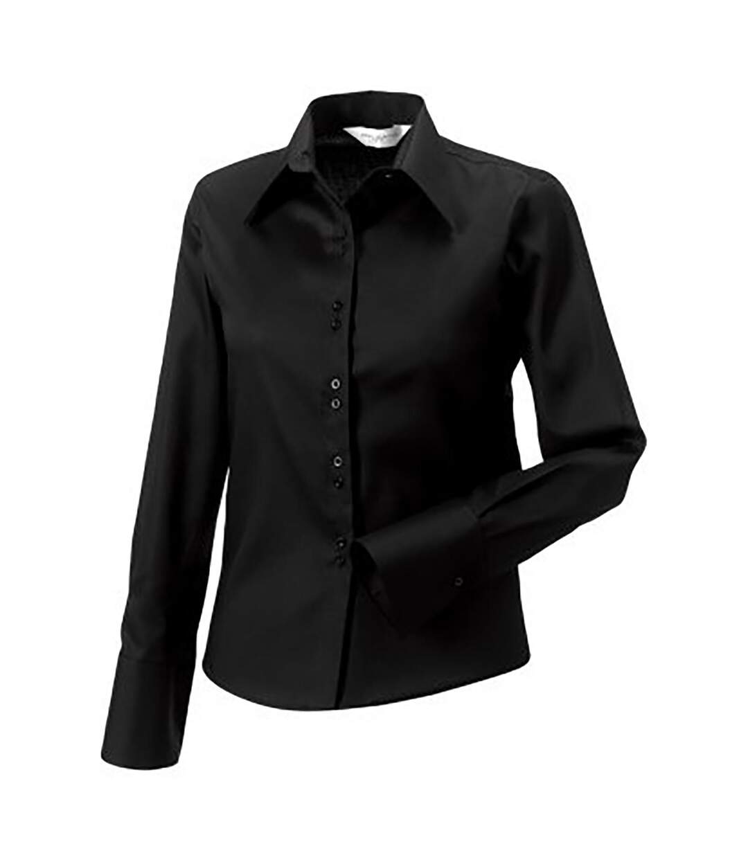 Collection Chemisier À Manches Longues Sans Repassage Femme Noir Russell-3