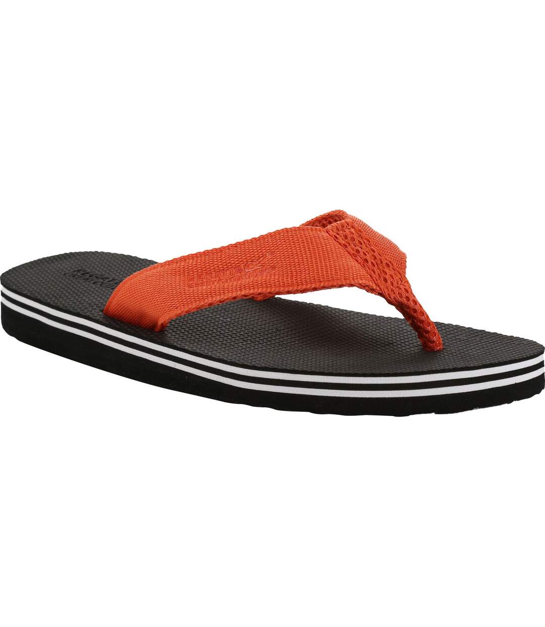 Mens Rico Flip Flops Ash Rusty Orange Regatta-2
