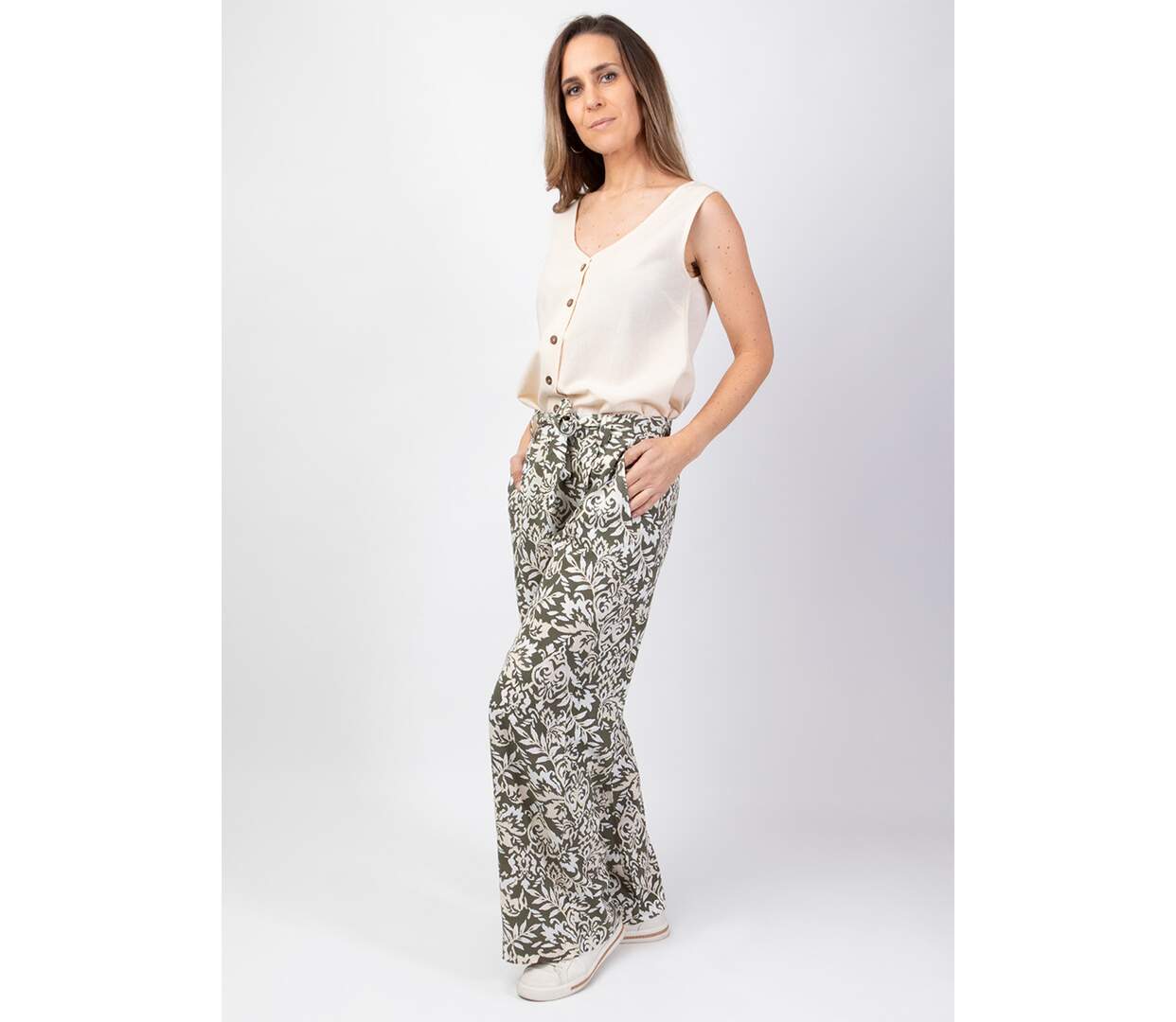 Pantalon été en viscose léger MELODY coupe ample Coton Du Monde-3