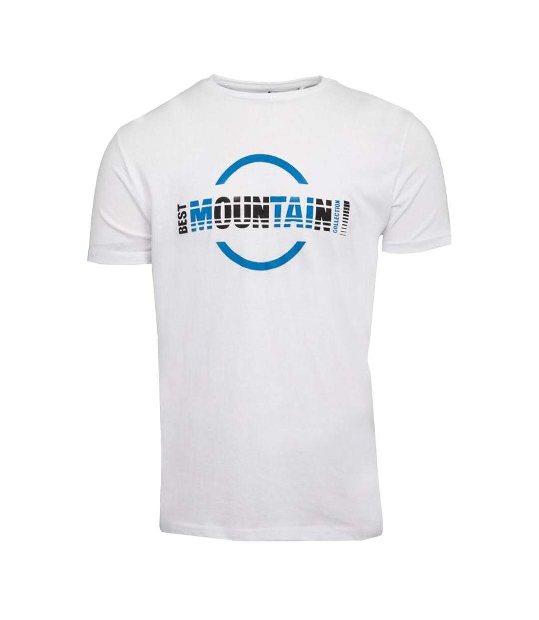 T-shirt blanc homme best mountain photoprint 2010 - l-1