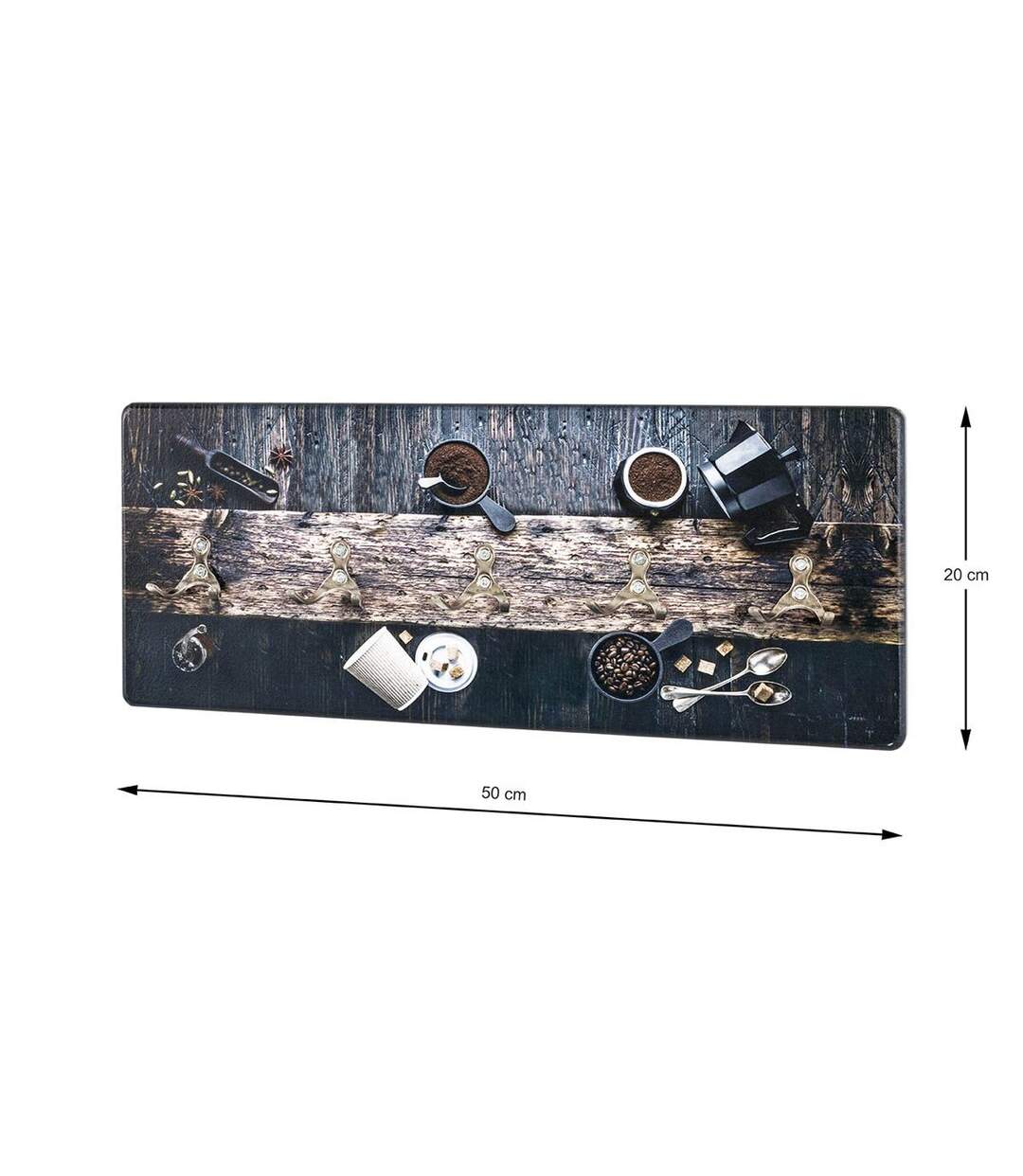 Patère Murale Design Café 50cm Noir-3