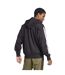 Mens 3 Stripes Fleece Full Zip Hoodie Black White Adidas-4