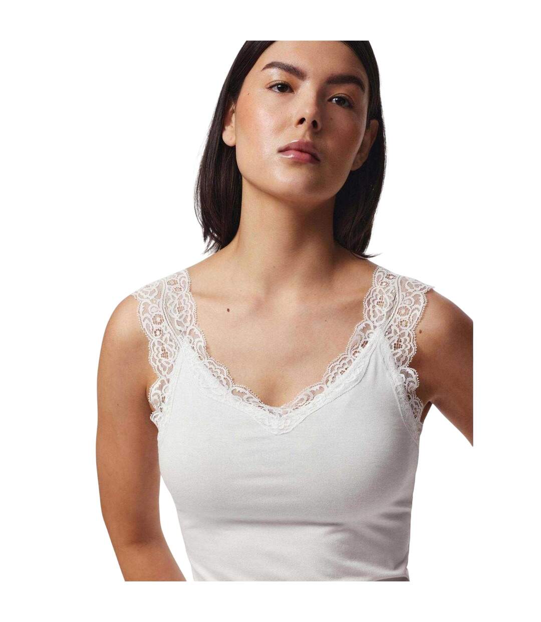 Débardeur Femme Blanc Vif Pieces-4