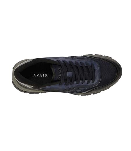Mens Pacific 2.0 Leather Chunky Flat Trainers Navy Lavair