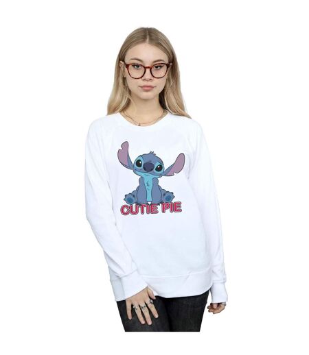 Disney - Sweat LILO AND STITCH STITCH CUTIE PIE - Femme (Blanc) - UTBI22493