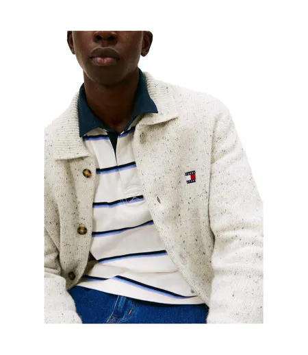 Mens Cardigan Black Marl Tommy Jeans