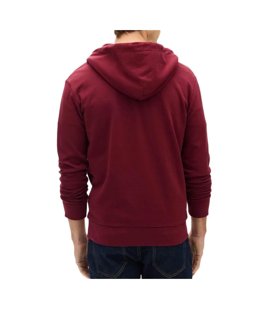 Sweat zippé bordeaux homme superdry plain hood-2