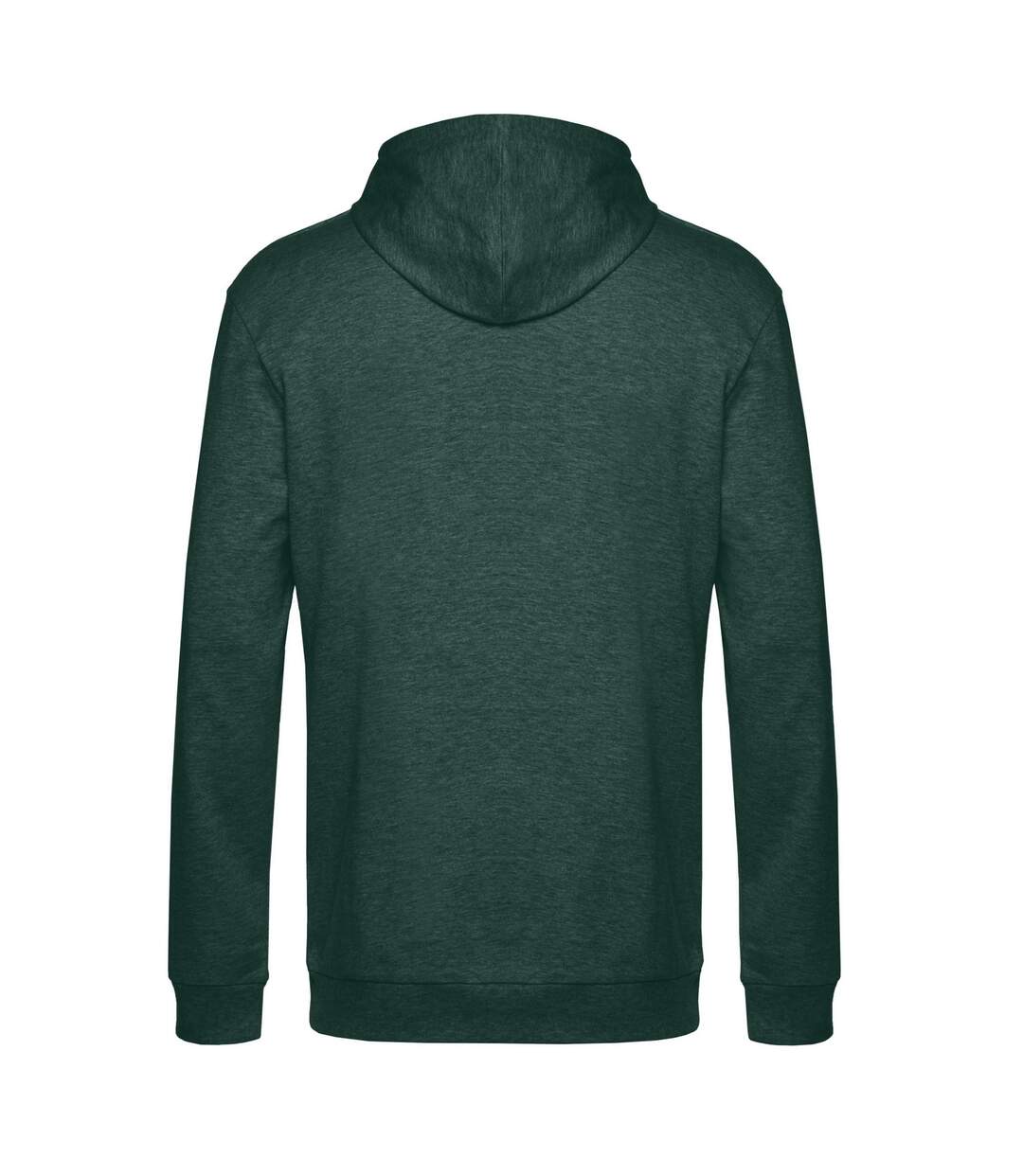 Sweat À Capuche Motif/style Chiné Adulte Vert Foncé B&C-2
