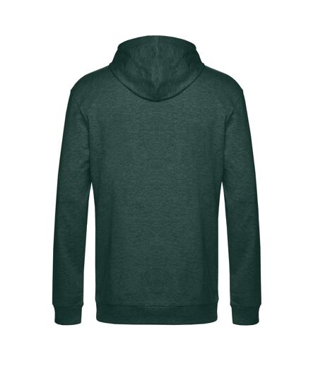 Sweat À Capuche Motif/style Chiné Adulte Vert Foncé B&C