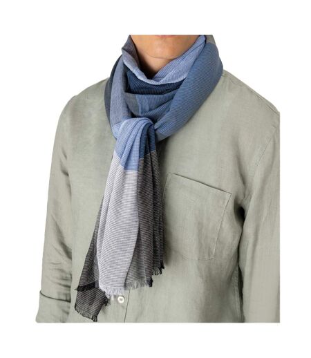 Écharpe Motif/style À Carreaux Adulte Taille Unique Gris Bleu Spasso