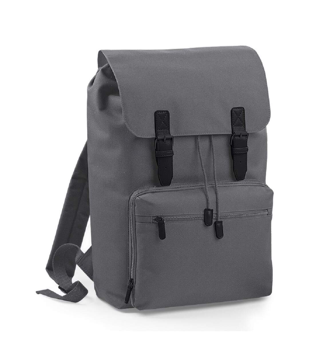 Sac à dos vintage avec compartiment pour ordinateur - BG613 - gris graphite-1