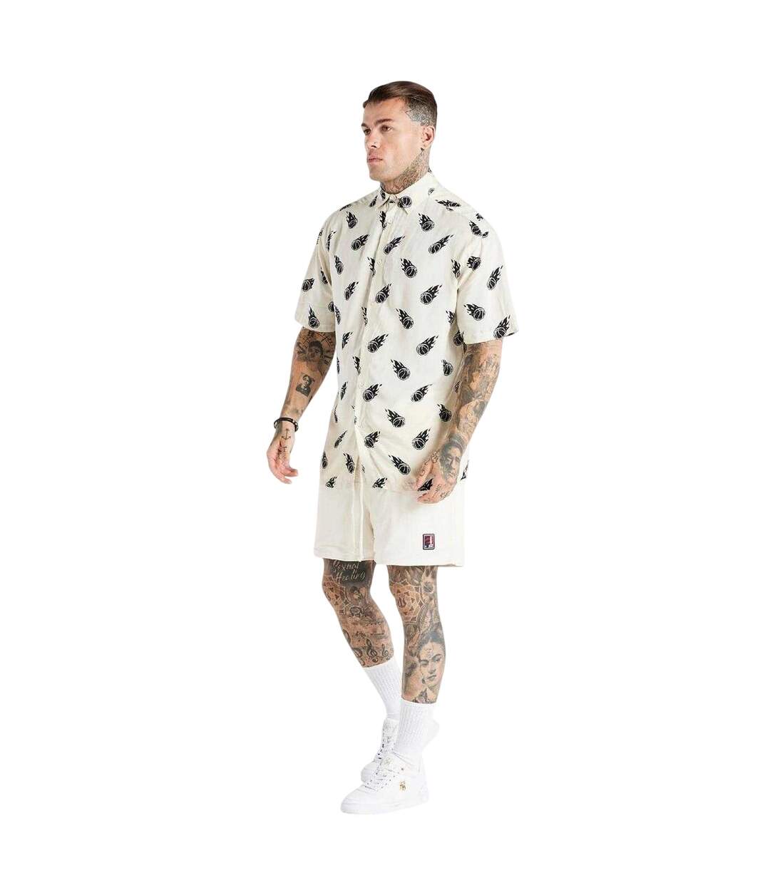 Mens Space Jam Shirt Ecru SikSilk-4