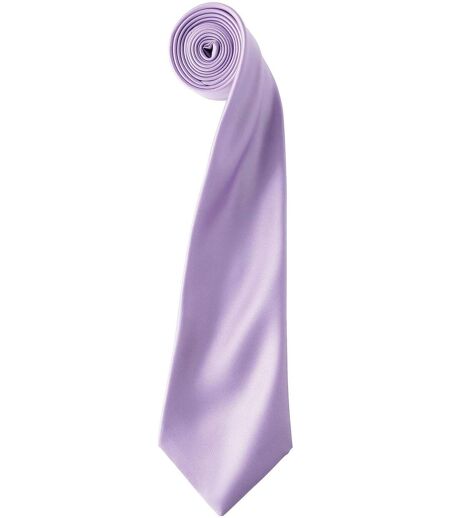 Cravate satin unie - PR750 - violet lilas
