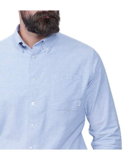 Mens Basic Oxford Cotton Button-down Shirt Blue Firetrap