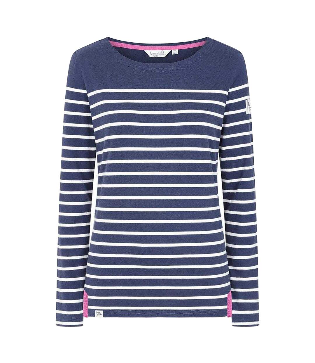 Haut Motif/style Rayé Femme Lilas Foncé Lazy Jacks-1