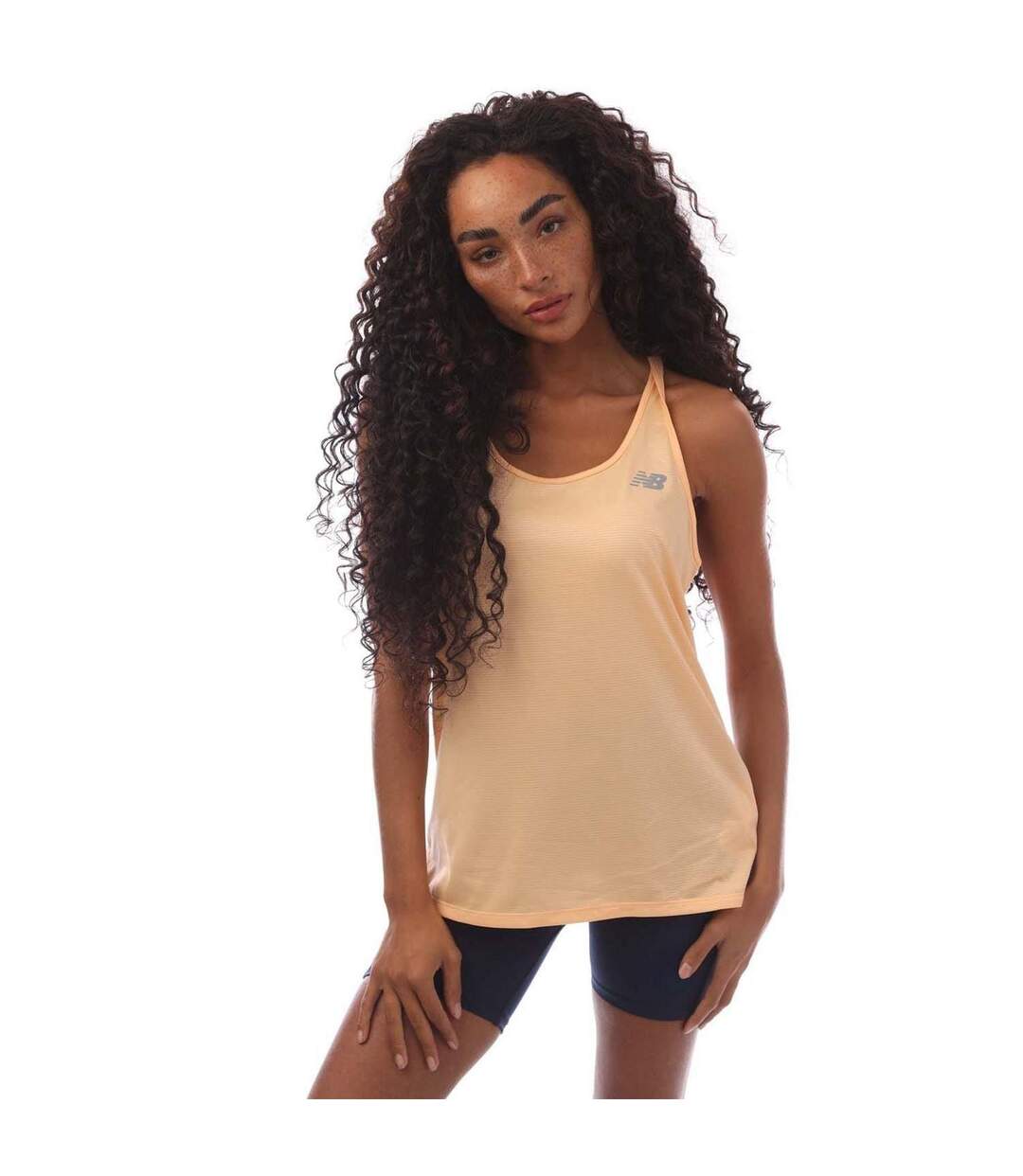 Womens/ladies Essentials Tank Top Peach New Balance-1