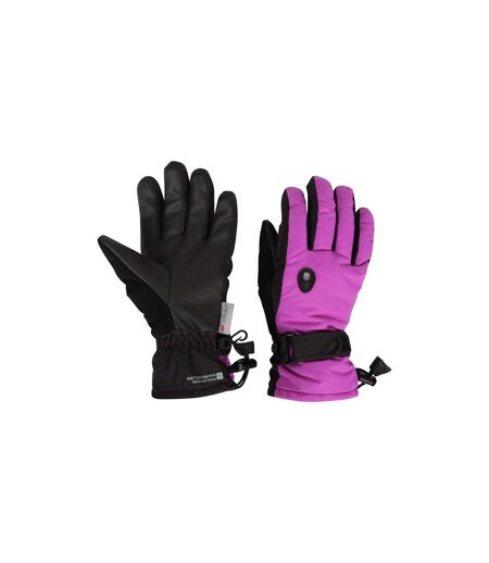 Womens/ladies extreme waterproof ski gloves purple Mountain Warehouse