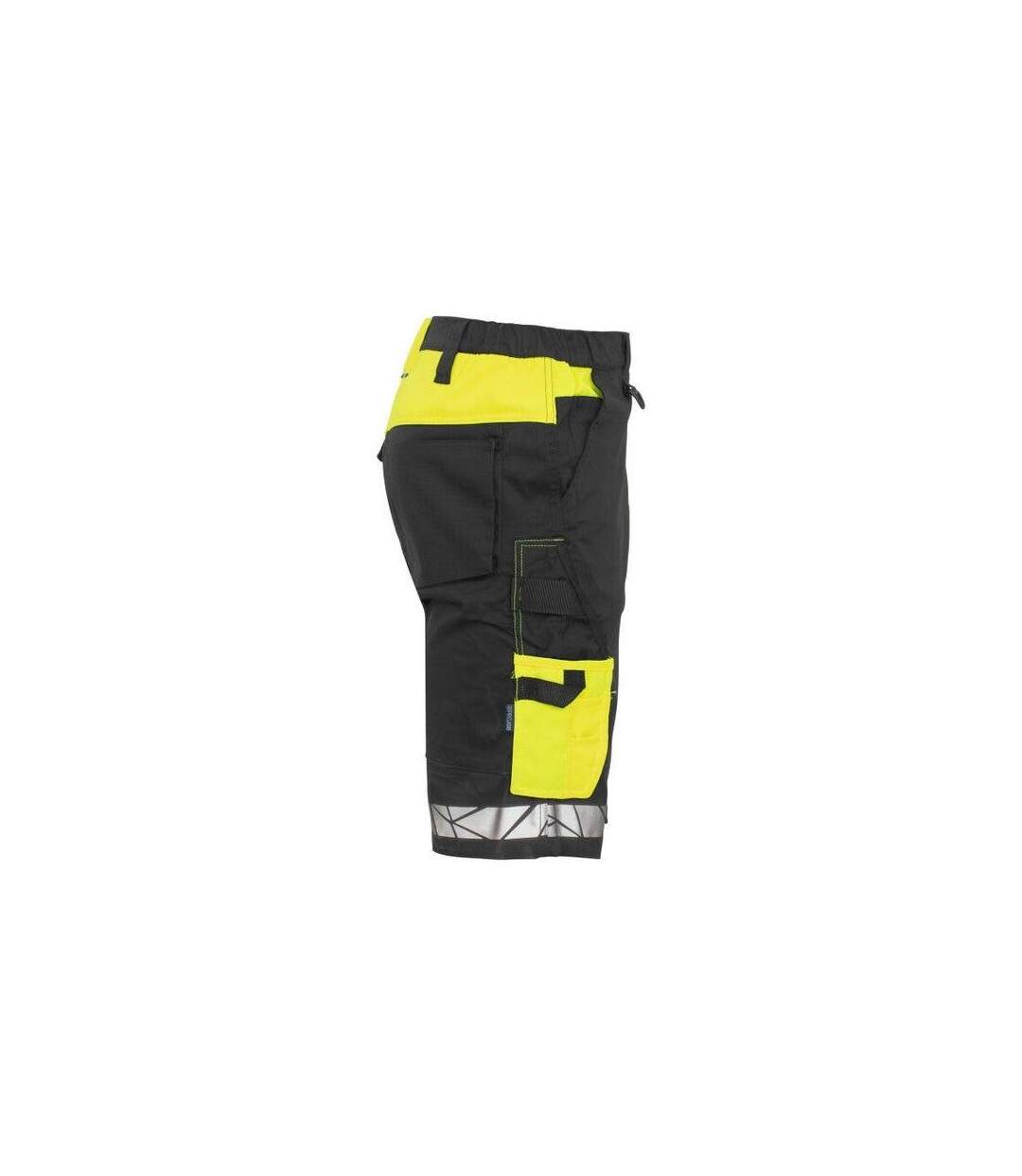 Mens Progression 7510 Work Shorts Black Yellow Projob-2