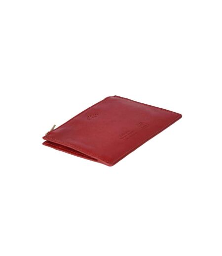 Katana - Porte-cartes compact en cuir - rouge - 8761