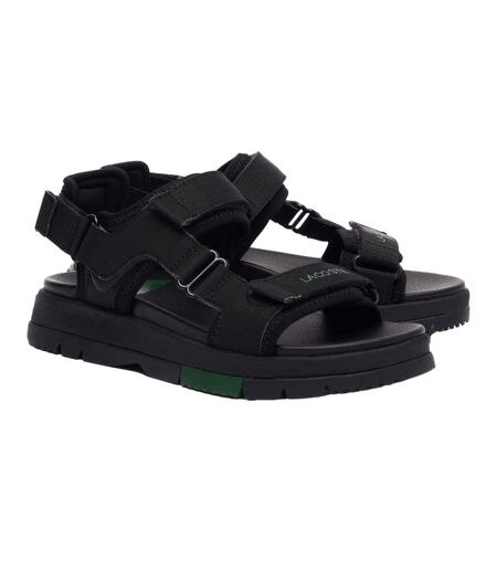 Womens/ladies suruga premium sandals black/green Lacoste