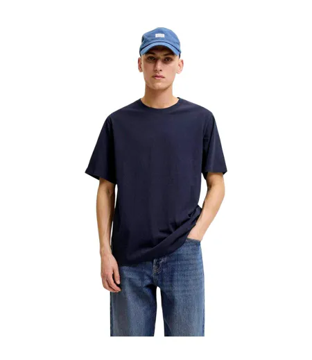 T-shirt Motif/style Uni Basic Homme Bleu Marine Foncé Jack And Jones
