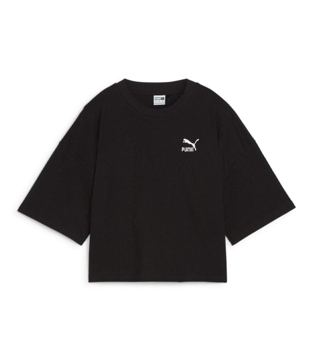 T-Shirt noir crop femme puma better classics-2