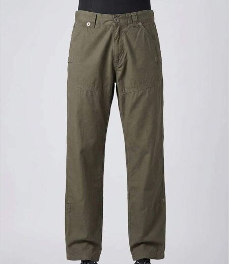 AXXANO AE1150K — Pantalon droit kaki : confort naturel et coupe classique
