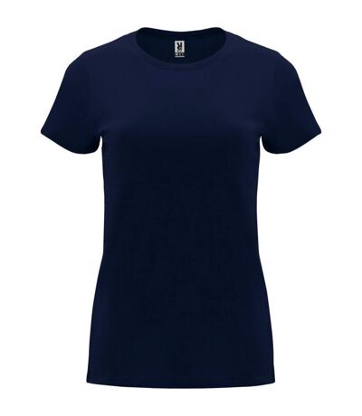 Womens/ladies capri short-sleeved t-shirt navy blue Roly