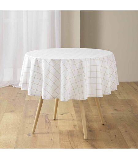 Nappe Ronde à Carreaux Axel 180cm Naturel