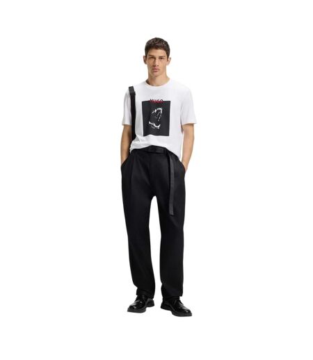 T-shirt Motif/style Doberman Homme Blanc Hugo