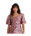 Womens/ladies Jacquard Party Shift Dress Pink Lovedrobe-4