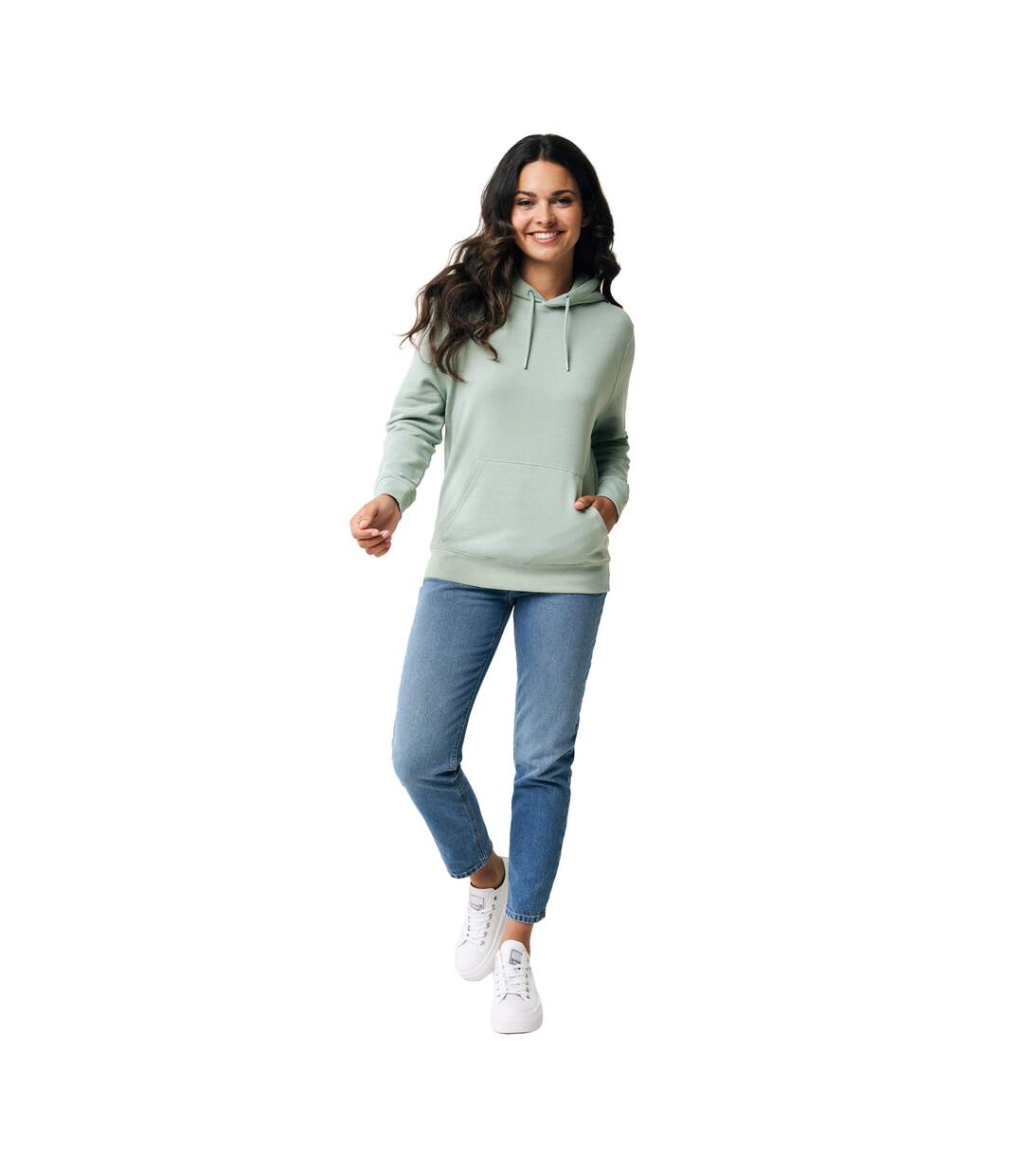Unisex Adult Rila Recycled Cotton Lightweight Hoodie Green Iceberg Iqoniq-1