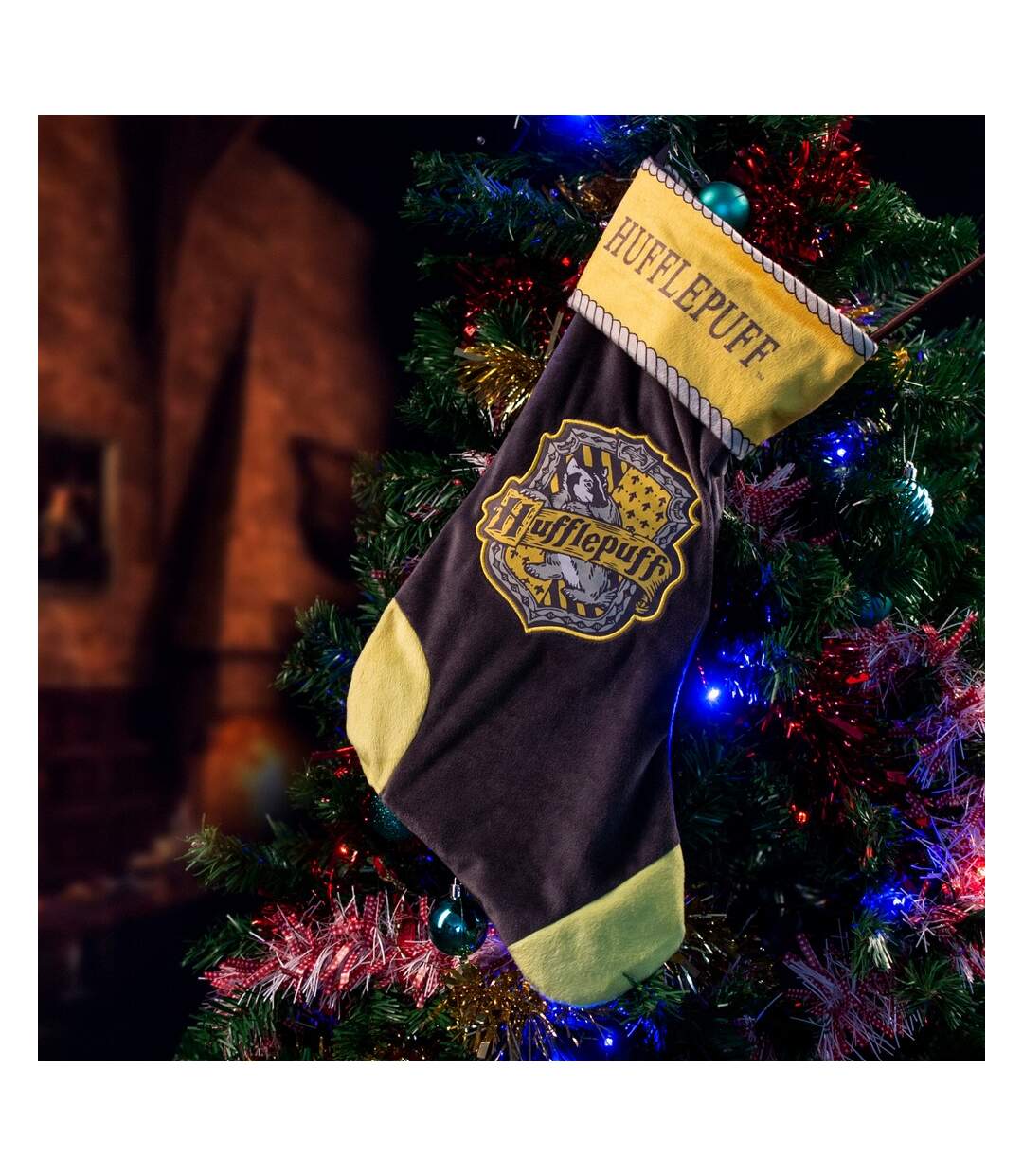 Hufflepuff christmas stocking one size yellow Harry Potter