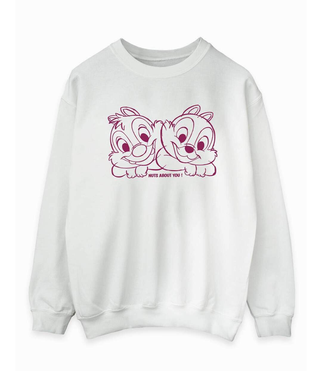 Disney - Sweat CHIP 'N' DALE NUTS ABOUT YOU - Femme (Blanc) - UTBI14723-1