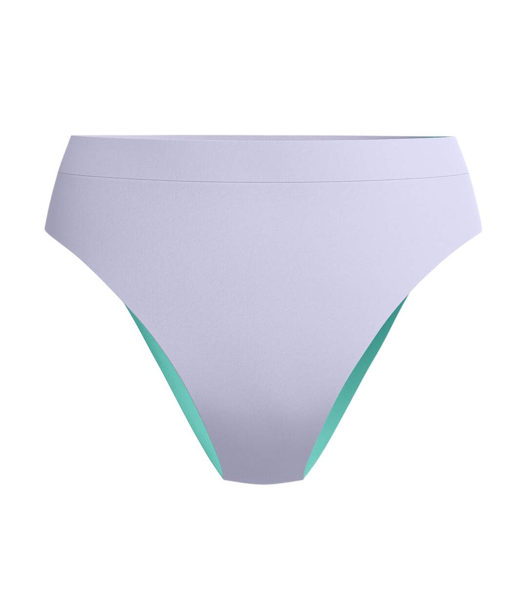 Womens/ladies Flu3nte Solid High Waist Bikini Bottoms Purple Speedo-2
