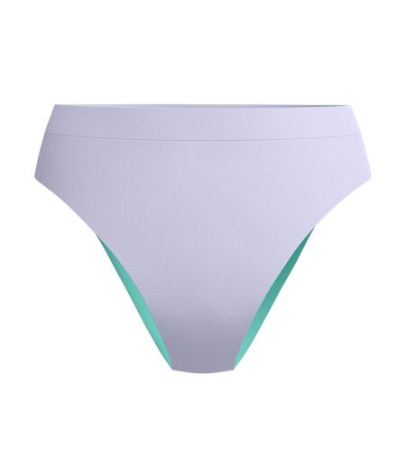 Womens/ladies Flu3nte Solid High Waist Bikini Bottoms Purple Speedo