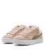 Womens/ladies Xl Leo Leopard Print Suede Trainers Pink White Puma-1