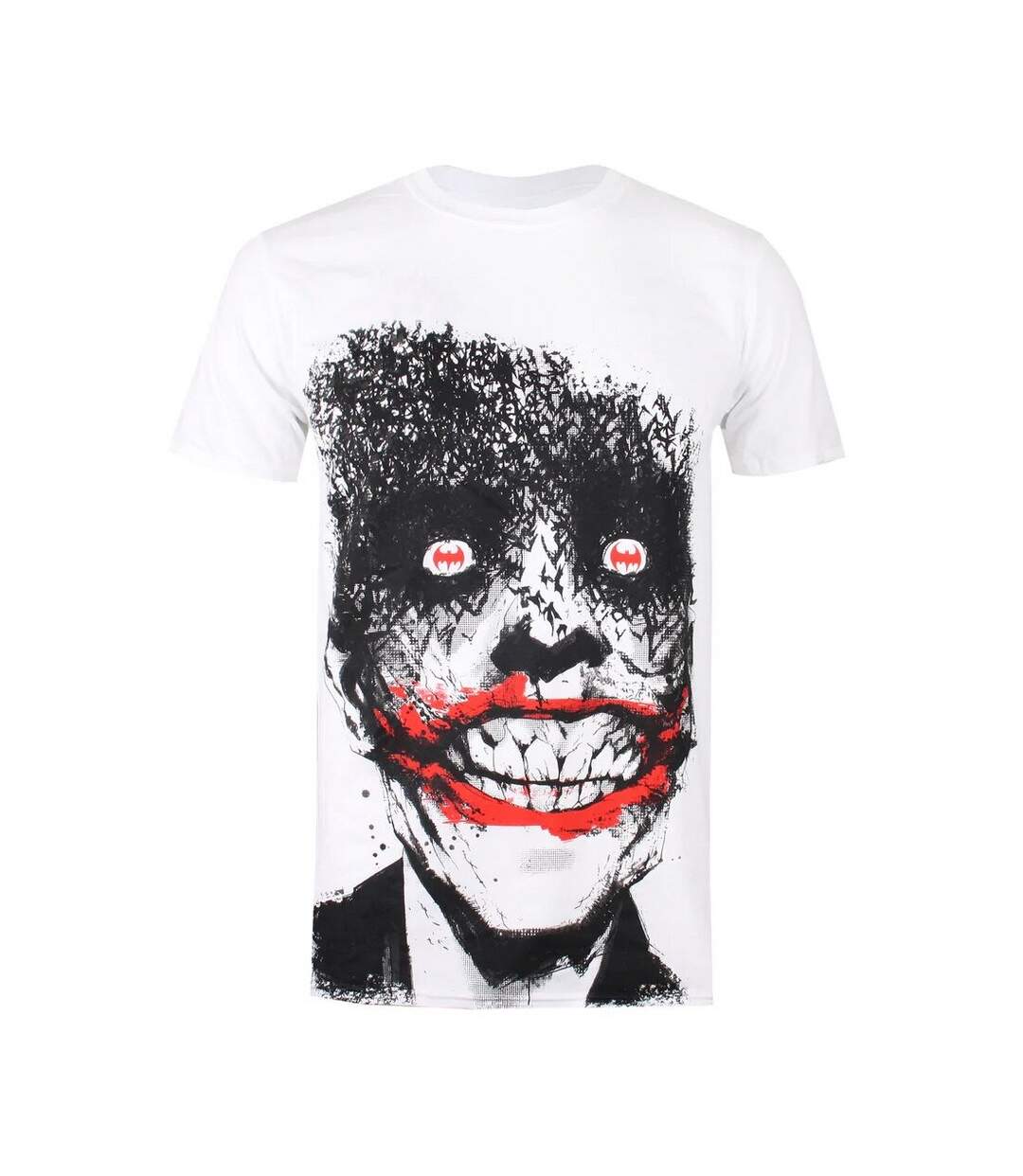 Batman - T-shirt - Homme (Blanc / Noir / Rouge) - UTTV1602