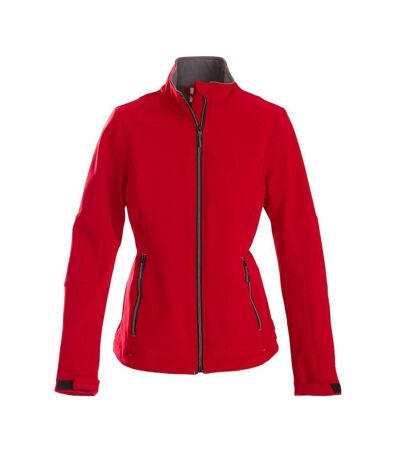 Womens/ladies Trial Soft Shell Jacket Red Printer