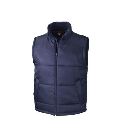 Unisex adult padded body warmer navy Result Core