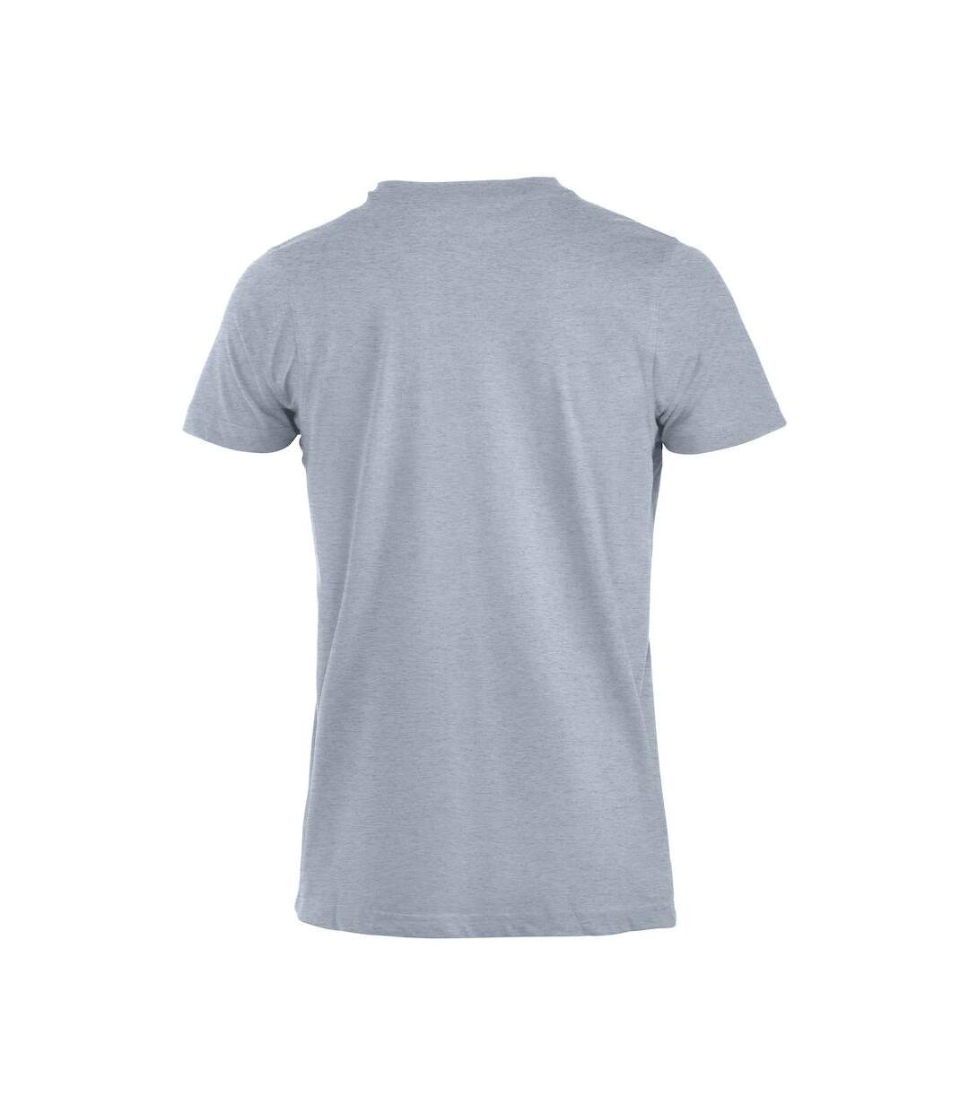 Mens Premium Melange T-shirt Grey Melange Clique-2
